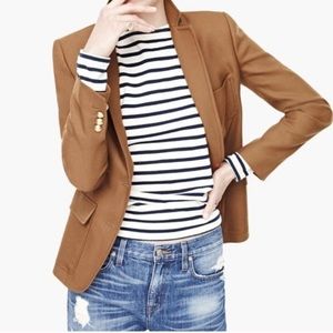J. Crew Schoolboy Blazer Tan Camel Wool Sz 8